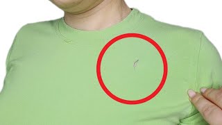 🔥How to sew a hole on clothes really UNNOTICEABLY [upl. by Idnor831]