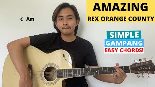 CHORD SIMPLE GAMPANG Amazing  Rex Orange County Tutorial Gitar Easy Guitar Chords [upl. by Joh915]