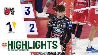 Finale Del Monte Supercoppa  Highlights Sir Susa Vim Perugia  Itas Trentino 32 [upl. by Satterlee]