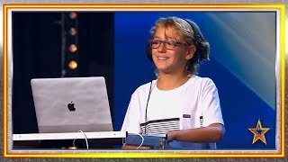 Tiene 11 años es DJ y convierte el plató en una discoteca  Audiciones 3  Got Talent España 2019 [upl. by Nnaira]