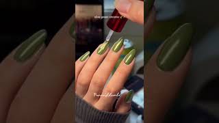 Olive🫒 Oasis Majestic Metallic November❄️ Nail Artistry🍂 Autumntime Nails🍁shortsvideoviral [upl. by Anyel]