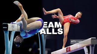 Gymnastics Falls  Beam Fail Compilation 2022 [upl. by Yalcrab]