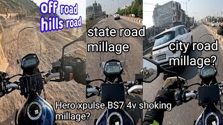 hero xpulse BS7 4v millage check ✔️ ✅ 💕😘😘heroxpulse200bs6 millage offroad city hills gopro 10 [upl. by Nylitsirk86]