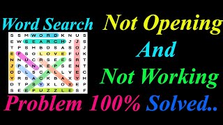 How to Fix Word search App Not Opening  Loading  Not Working Problem in Android Phone [upl. by Adler299]