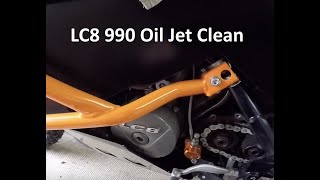 KTM 990 LC8 Oil Jet Clean [upl. by Leola]