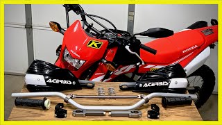 CRF250L How to Install Acerbis XFactor Handguards and Tusk T10 Handlebar [upl. by Grunberg705]