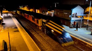 37405 and 56090 passing Helsby with snow ploughs [upl. by Arukas]