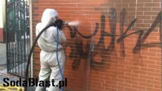 Czyszczenie usuwanie graffiti quotKlub 56quot Skwierzyna Sodowanie SodaBlastpl [upl. by Dewhirst]