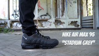 NIKE AIR MAX 95  quotSTADIUM GREYCARBONquot UNBOXING REVIEW  ON FOOT [upl. by Enomaj130]