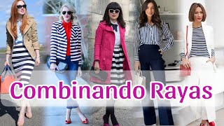 Moda Mujer 2024 Como Combinar Prendas de Raya Looks de Moda y Tendencia✅️ [upl. by Llertnauq]