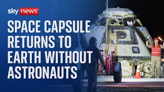 Two astronauts left behind on ISS as Boeings Starliner capsule lands on earth empty [upl. by Grider]