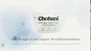 Chobani Less Sugar Greek Yogurt Wild Blueberry [upl. by Suzann590]