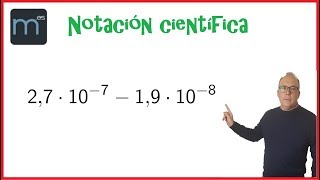 Notación científica resta de números en notación científica [upl. by Ioj]