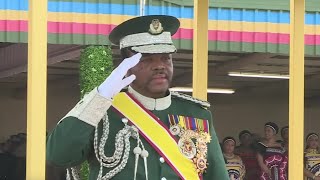 King Mswati III of Eswatini attending a parade with the His Majestys Correctional Services 2024 [upl. by Edmondo]