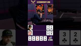 Phil Hellmuth Traps Tom Dwan With STRAIGHT FLUSH [upl. by Ainirtak]