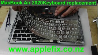 Macbook Air 2020 A2337 Keyboard replacement Complete guide  Macbook Repair Hamilton NZ AppleFix [upl. by Anilet447]