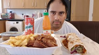 doner kebab uk mukbang [upl. by Yessej466]