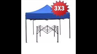 Carpa Plegable 3x3 mts Armado y Desarmado Parasol Gazebo toldo Como Armar Carpa [upl. by Geller]