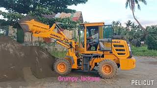 Agrimac 926 articulated Wheel Loader doing stockpiling works at sand and gravel stockyard [upl. by Kennith]