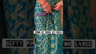 Sefety pin hacks for saree ✨️✨️ shorts sareedraping trending viralvideo [upl. by Yhtrod695]