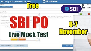 🎯Oliveboard SBI PO Live Mock Test  67 November  Free  How to Attempt Mock  sbi sbipo [upl. by Nicodemus]