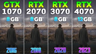 GTX 1070 vs RTX 2070 vs RTX 3070 vs RTX 4070  Test in 8 Games [upl. by Bucher]