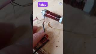 How the relay works electrical magnetdiyrelayproject eksperimen shorts [upl. by Egroj176]