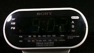 Sony Dream Machine Clock Radio Alarm AMFM Model ICFC318 [upl. by Imugem]