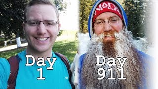 911 DAYS OF BEARD GROWTH TIME LAPSE  ROUND THE WORLD TRIP [upl. by Griff]