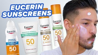 Trying Eucerin American Sunscreens  Do they Compare to the European Formulas [upl. by Kolb]