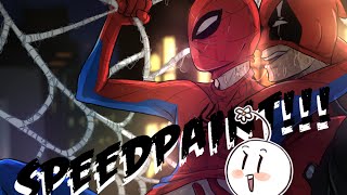 SPEEDPAINT  Deadpool x Spiderman YAOI [upl. by Noelani691]