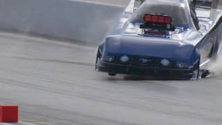 NHRA Funny Car driver Densham shows driving skills on WILD RUN [upl. by Drolyag]