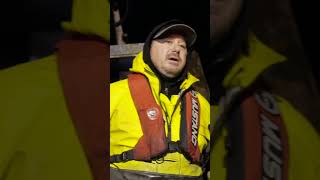 Crewman jumps overboard to retrieve a package  Deadliest Catch  Discovery [upl. by Hillinck]