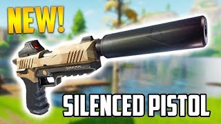 NEW UPDATE LEGENDARY SILENCED PISTOL Fortnite Battle Royale [upl. by Ody193]