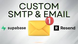 Send Emails with a Custom Domain in Supabase using Resend Custom SMTP Integration [upl. by Thomasa]