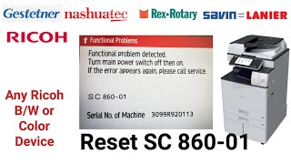 Reset SC 86001 SC 86000 in Ricoh IMC 2000 How to fix error code SC86001 in Ricoh IM C2000 [upl. by Riordan262]