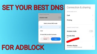 How To Set Private DNS On Android For Ad blocker  Best DNS For AdsBlock [upl. by Cletis]