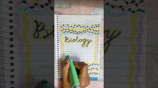 DIY ✨Biology😲Front page design for journalsshortsviraltrending Brainybits748 [upl. by Nytsud]