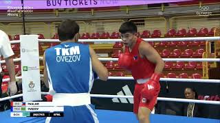 Carlo Paalam PHI vs Shukur Ovezov TKM World Olympic Qualifiers 2024 57kg [upl. by Boykins757]