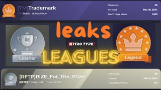 BadgesTitles Nitro Type Leagues Leaks [upl. by Ebbie]