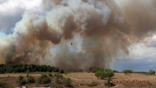 Ardèche  Incendie Labastide de Virac et Vagnas [upl. by Nuahsar]