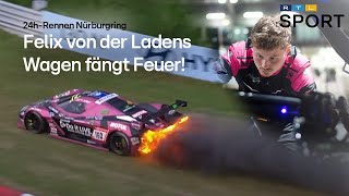 Felix von der Ladens KTM XBow fängt Feuer  24hRennen Nürburgring 2022 [upl. by Desmond975]