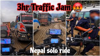 Get me OUT Nepals Worst Traffic  Manang to Kathmandu  Solo Ride  KTM 390 Adventure [upl. by Sedda523]