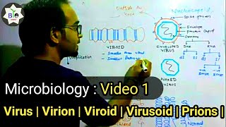 No confusion  Virus Viroid Virion Virusoids Prions  Microbiology Topics  English and हिंदी [upl. by Eniamaj]