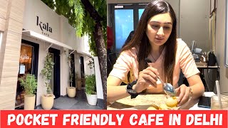 Pocketfriendly cafe in Delhi CP  Kala Cafe  Hidden cafe in Connaught place [upl. by Zerla]