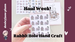 Planner amp Journal Haul  Rabbit Hole Hand Craft [upl. by Aynas]