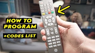 How to Program Your GE Universal Remote Control  CODES LIST [upl. by Sucramed]