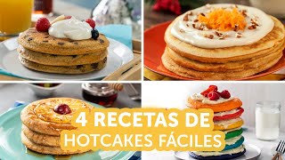 4 recetas de hotcakes fáciles  Kiwilimón [upl. by Hayton]