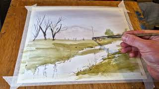 Simple Watercolor Painting Inspired by Alwyn Crawshaw [upl. by Botsford]