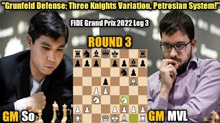 FIDE Grand Prix 2022 Leg 3  Wesley So VS Maxime VachierLagrave  Round 3 [upl. by Eaneg]